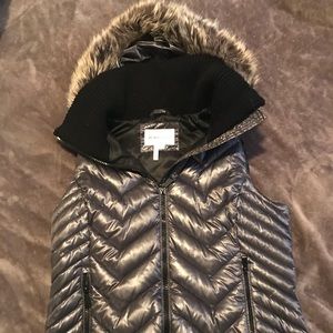BCBG vest with detachable hood